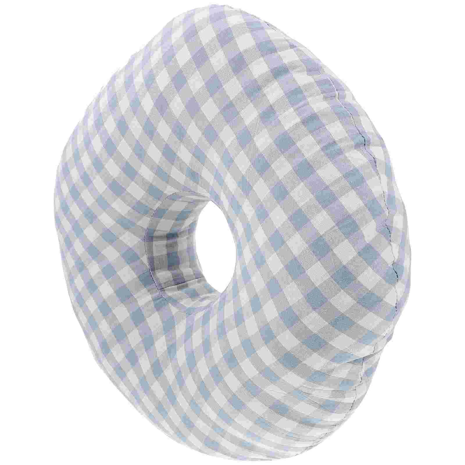 Single Hole Ear Pillow Protective Household with Neck Supple Stuffed Donut Cotton Fiber Side Sleeping