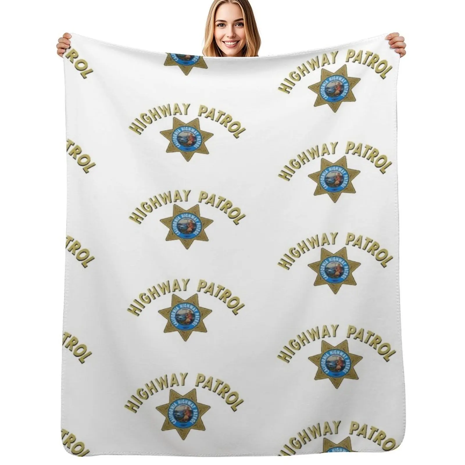 California Highway Patrol Throw Blanket All Season Lightweight Soft Blanket for Bed