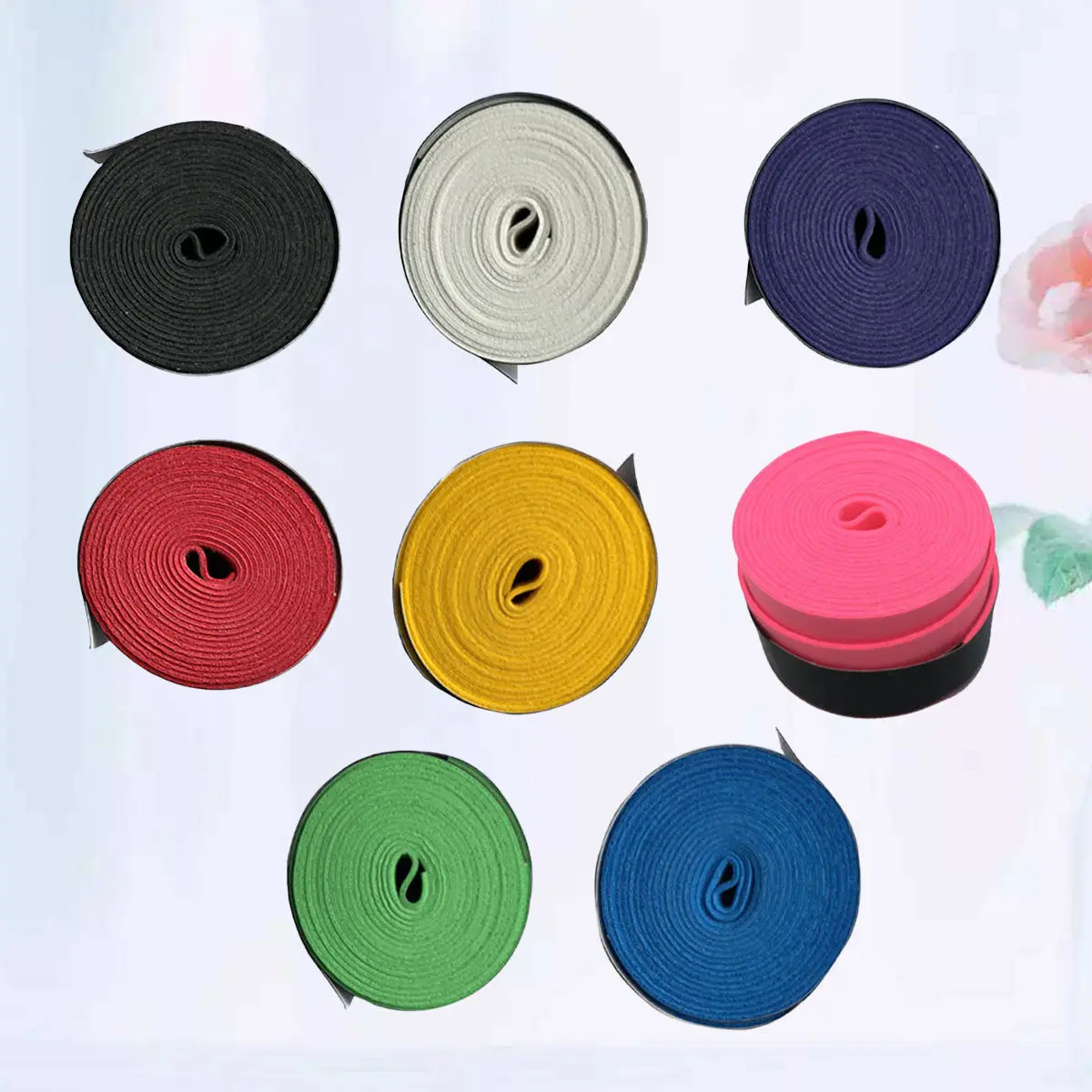 

Набор из 8 цветных противоскользящих лент для обмотки ракеток, тонкие, впитывающие пот, для тенниса, бадминтона, сквоша, пиклбола, удочек