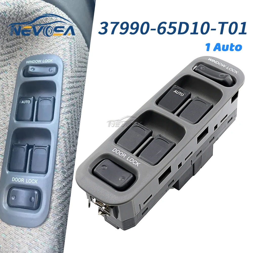 Master LHD For Suzuki Grand Vitara Baleno XL-7 Chevrolet Tracker 37990-65D10-T01 Electric Auto Power Window Switch Glass Button