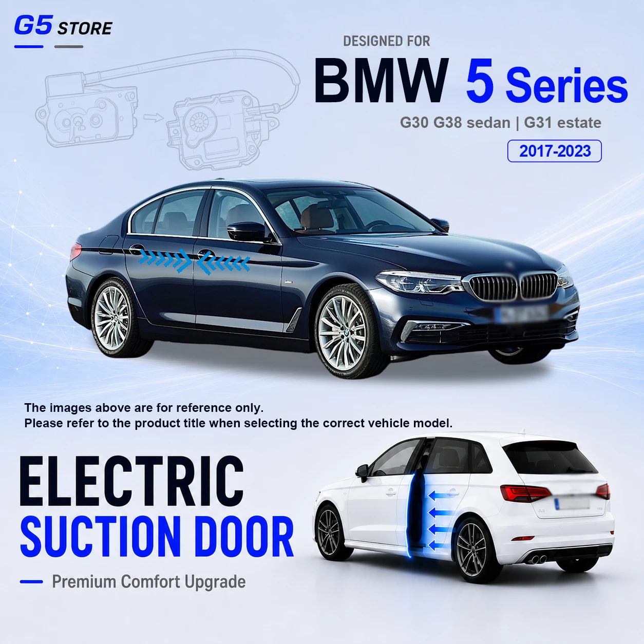 

For BMW 5 Series G30 G31 G38 2017-2023 Car Electric Suction Door Power-assisted Closing Door Soft-close Function