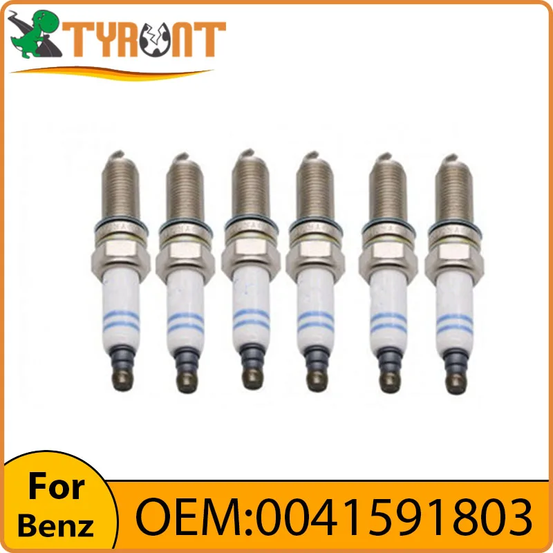 

6pcs TYRNT Spark Plug 0041591803 For Mercedes Benz W203 W204 S203 S204 A209 W211 W212 A207 C207 X204 W164 W251 W221 R172 W639