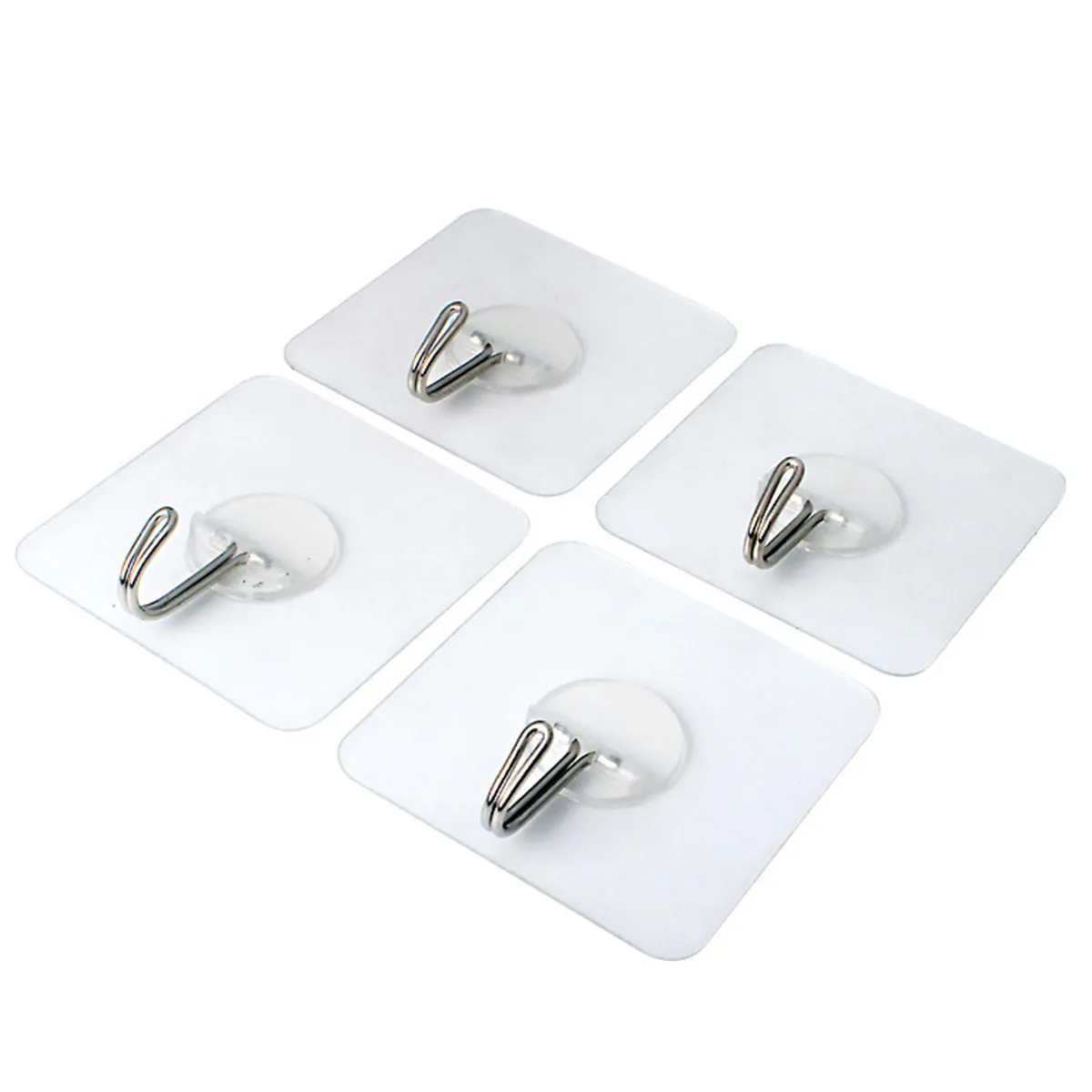 Strong Adhesive Hooks for Hanging Heavy Items Kitchen Bedroom Living Room Dressing Room Transparent Sticky Hook Organizer