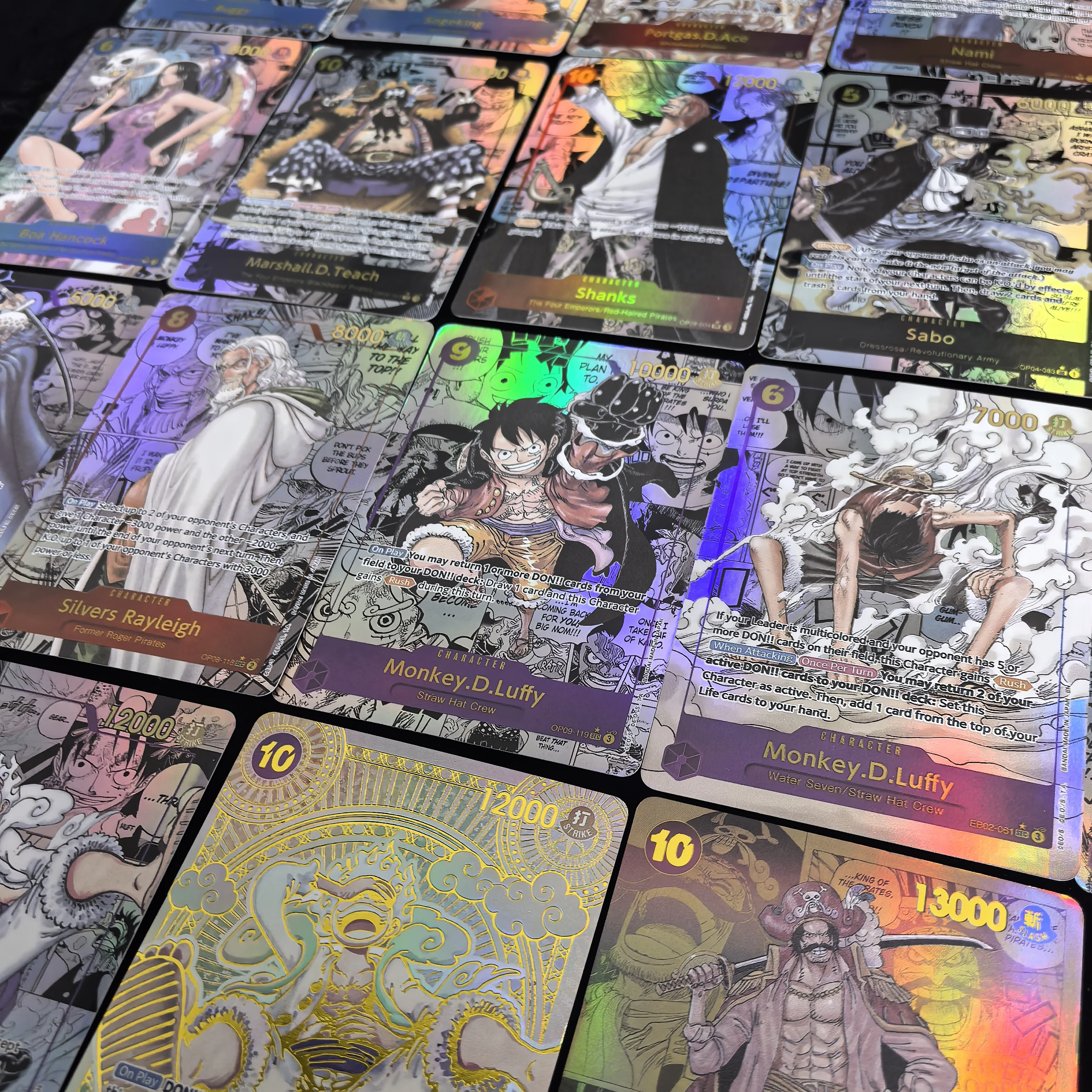 22Pcs/Set OP01-OP11 OPCG ONE PIECE Collection Card Roronoa Zoro Monkey D. Luffy Sabo Nami GOLD.ROGER DIY English Version Gift