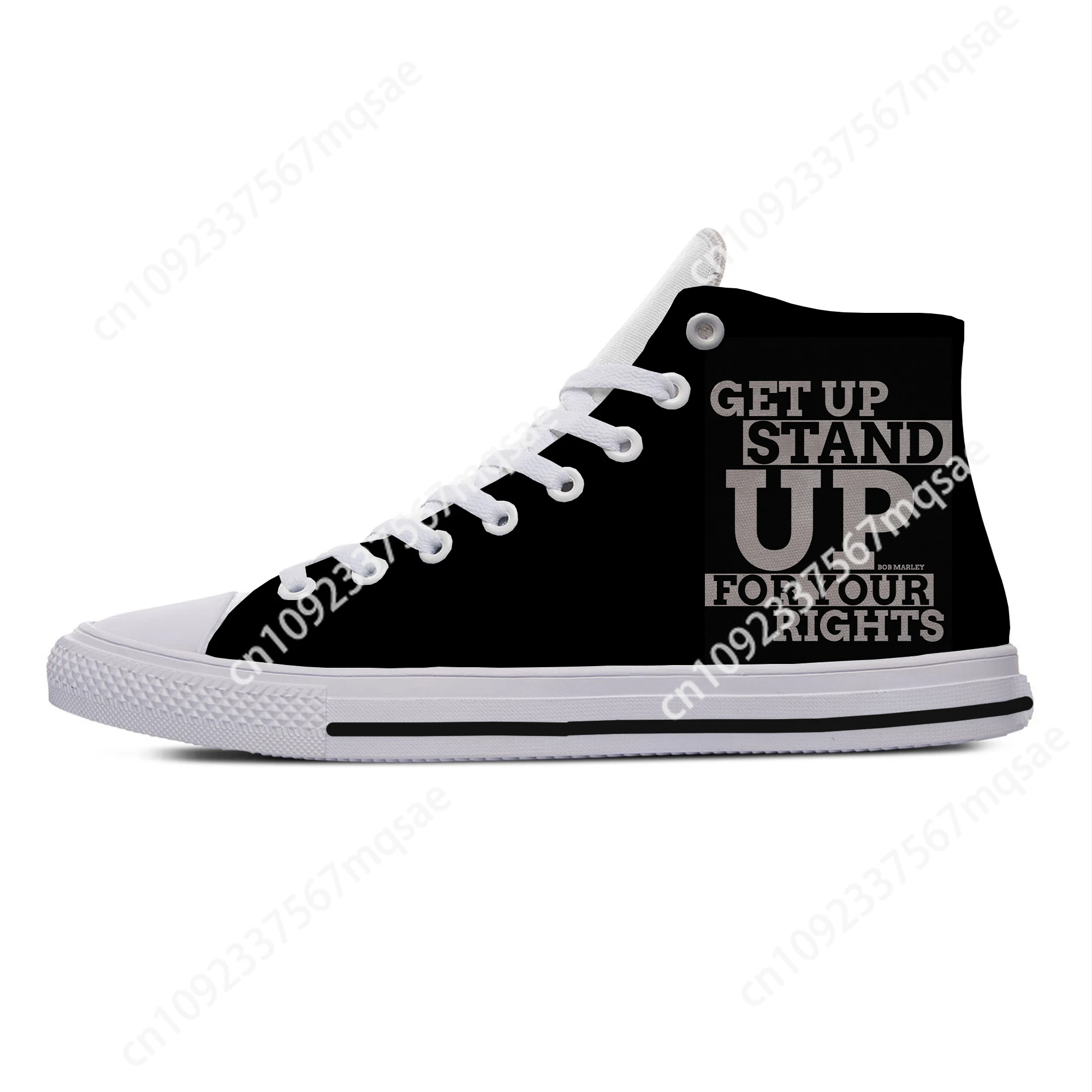 Hot Summer Cool Get Up Stand Up Bob Marley High Top ultime scarpe di tela uomo donna Sneakers Casual scarpe da tavola classiche