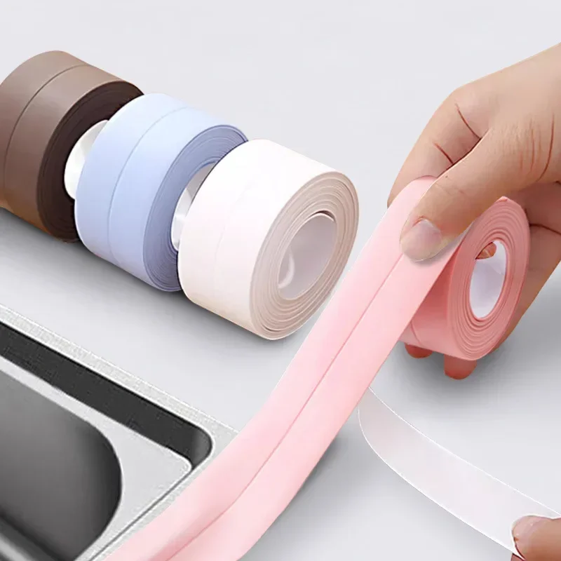 Beautiful Seam Sticker Waterproof and Mildew-proof Tape Sink Dishwashing Stove Sticker Edge Banding Water Retaining Strip Tape