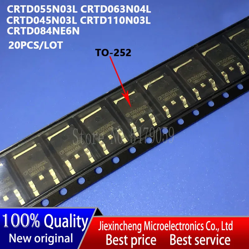 20PCS CRTD055N03L CRTD063N04L CRTD045N03L CRTD110N03L CRTD084NE6N ZU-252 mosfet Neue original