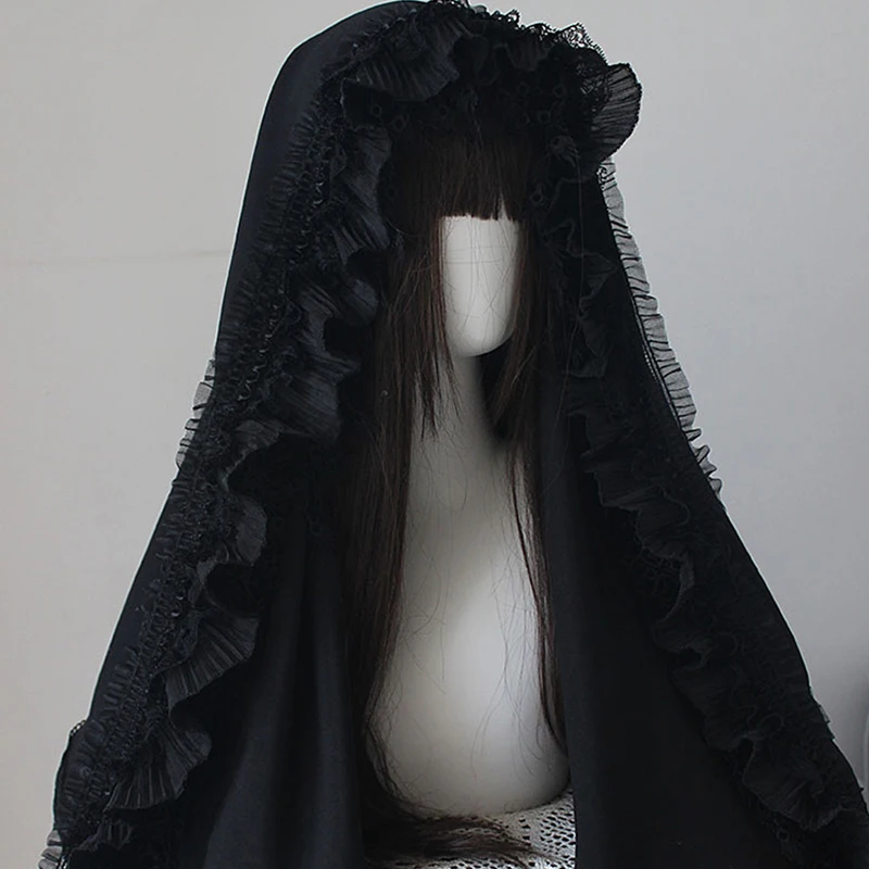 ゴシックロリータ修道女ベールかぶと中世ハロウィンパーティーコスチュームコスプレアクセサリー美しい聖者のベール
