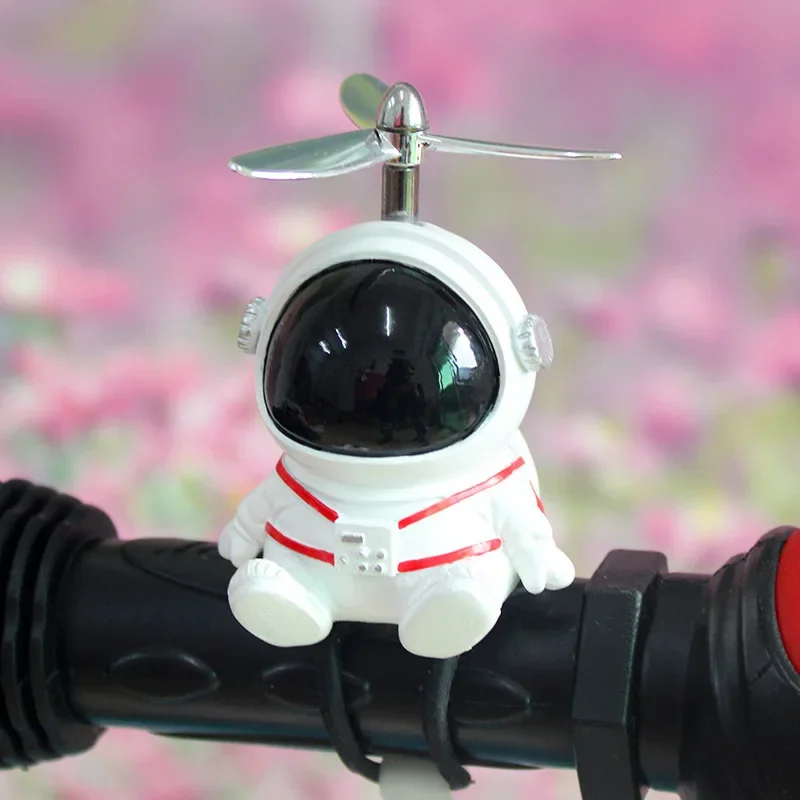 Creative Astronaut Duck Bike Decoration with Propeller MTB Motorbike Scooter Handlebar Decro Accessories Resin Kids Bike Toys