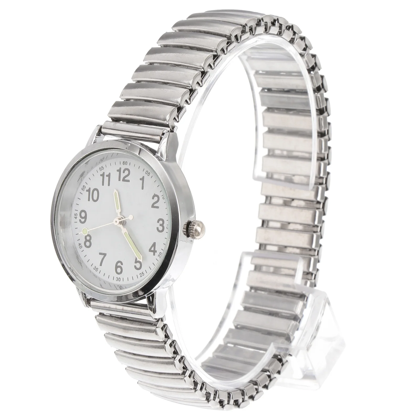 

Big Dial Waterproof Watch for Men Luminous Wristwatch Silver Quartz Timepiece Durable Mechanical Movement Accurate for Father