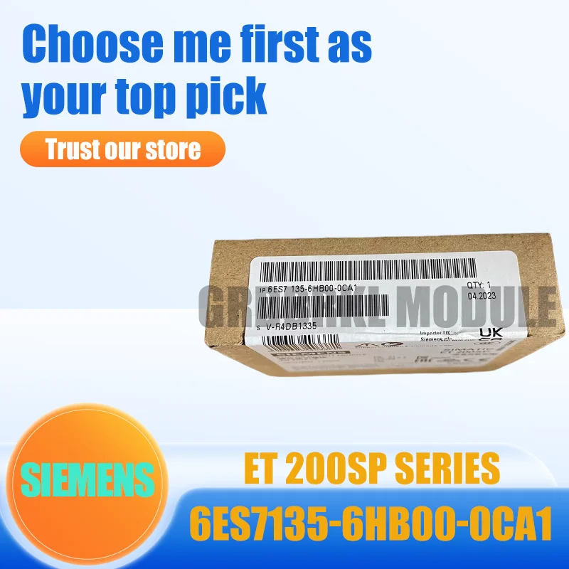 Новый оригинальный модуль аналогового вывода SIEMENS 6ES7135-6HB00-0CA1 SIMATIC ET200SP AQ 2xU/I для ПЛК