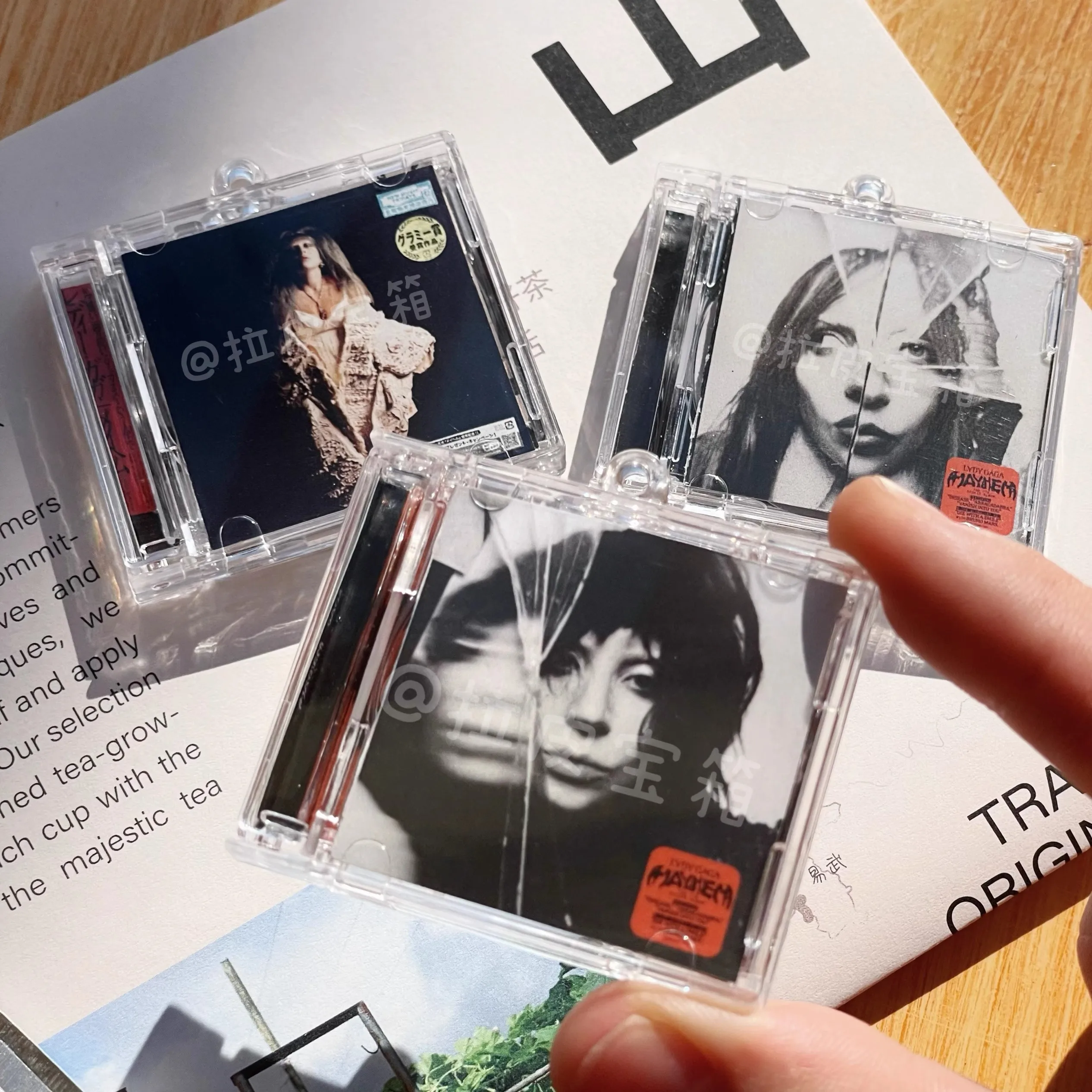 

Mother Monster Lady Gaga MINI Music CD NFC Keychain Play Songs Mayhem Album Pendant Cosplay Key ring DIY Acrylic Necklace Gifts