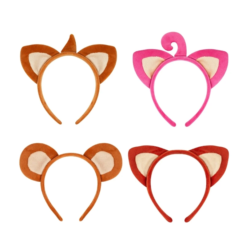 Costume Props Animal Ear Headband for Women Teens Animal Ear Hairband Cosplay Accessory for Theme Event School Play Stage