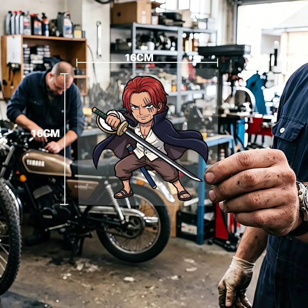

One Piece Figarland Shanks Waterproof Stickers For Decorating Car Windows Motorcycles And Computers.