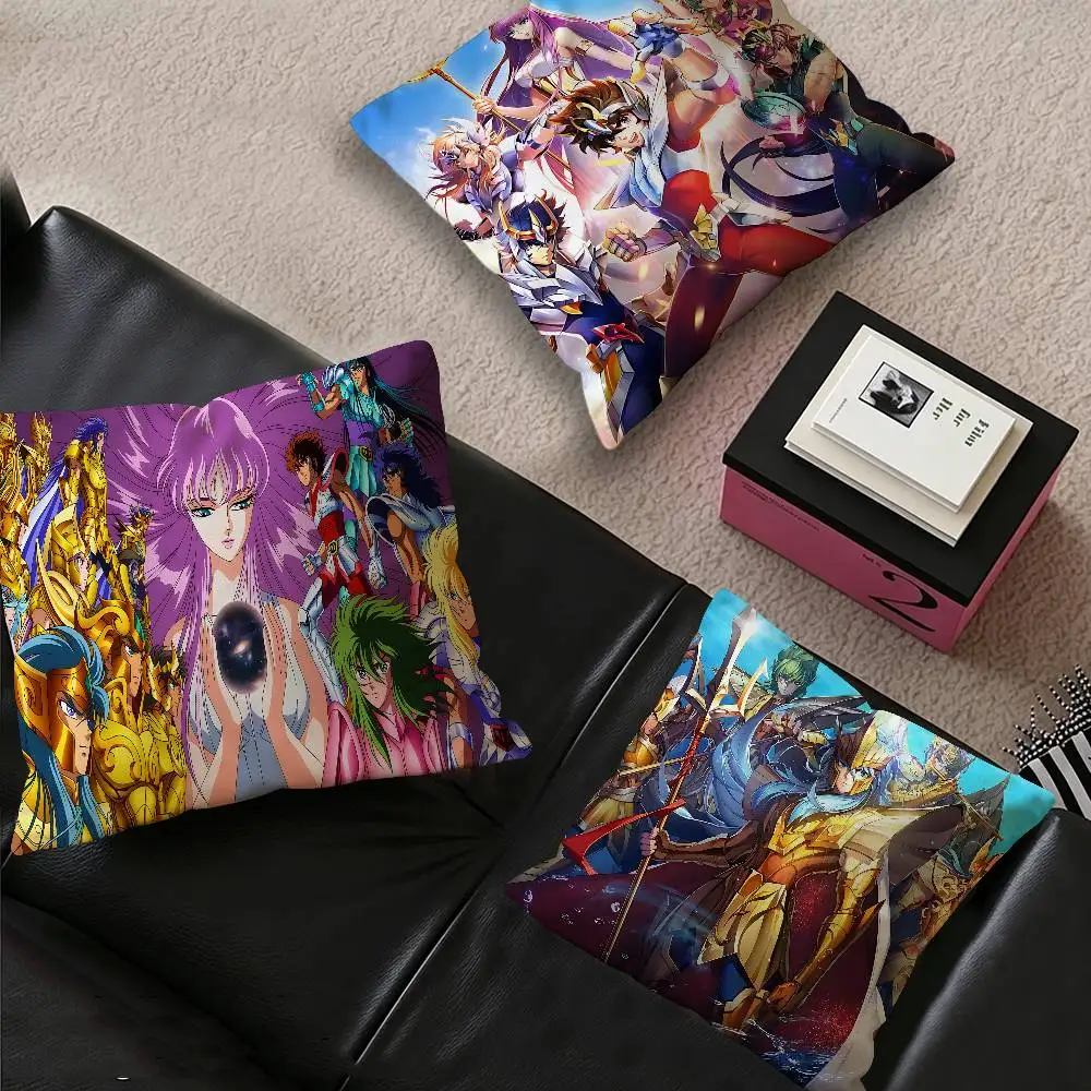 Anime S-Saint S-Seiya Cushion Cover Inches Farmhouse Decor Home Throw Pillow Covers for Couch Decorations