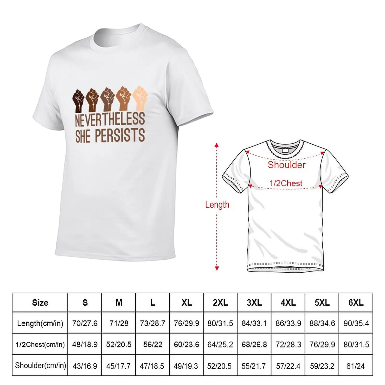 Nevertheless She Persists T-Shirt Big Size Loose Fit Tee Shirt