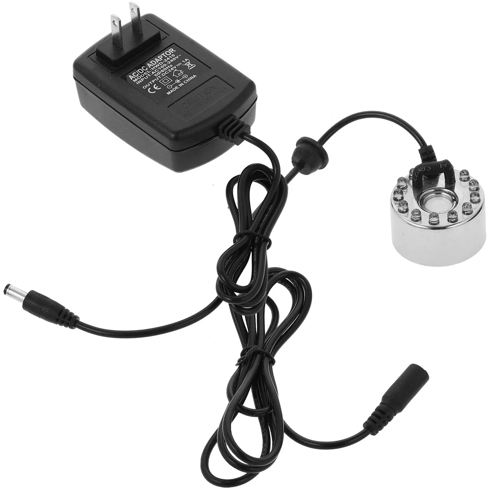 12 Colorful LED 16Mm Ultrasonic Mist Maker Fogger Pond Fountain Water Feature Indoor Outdoor Fog Humidifier Us Power Adapter view 6