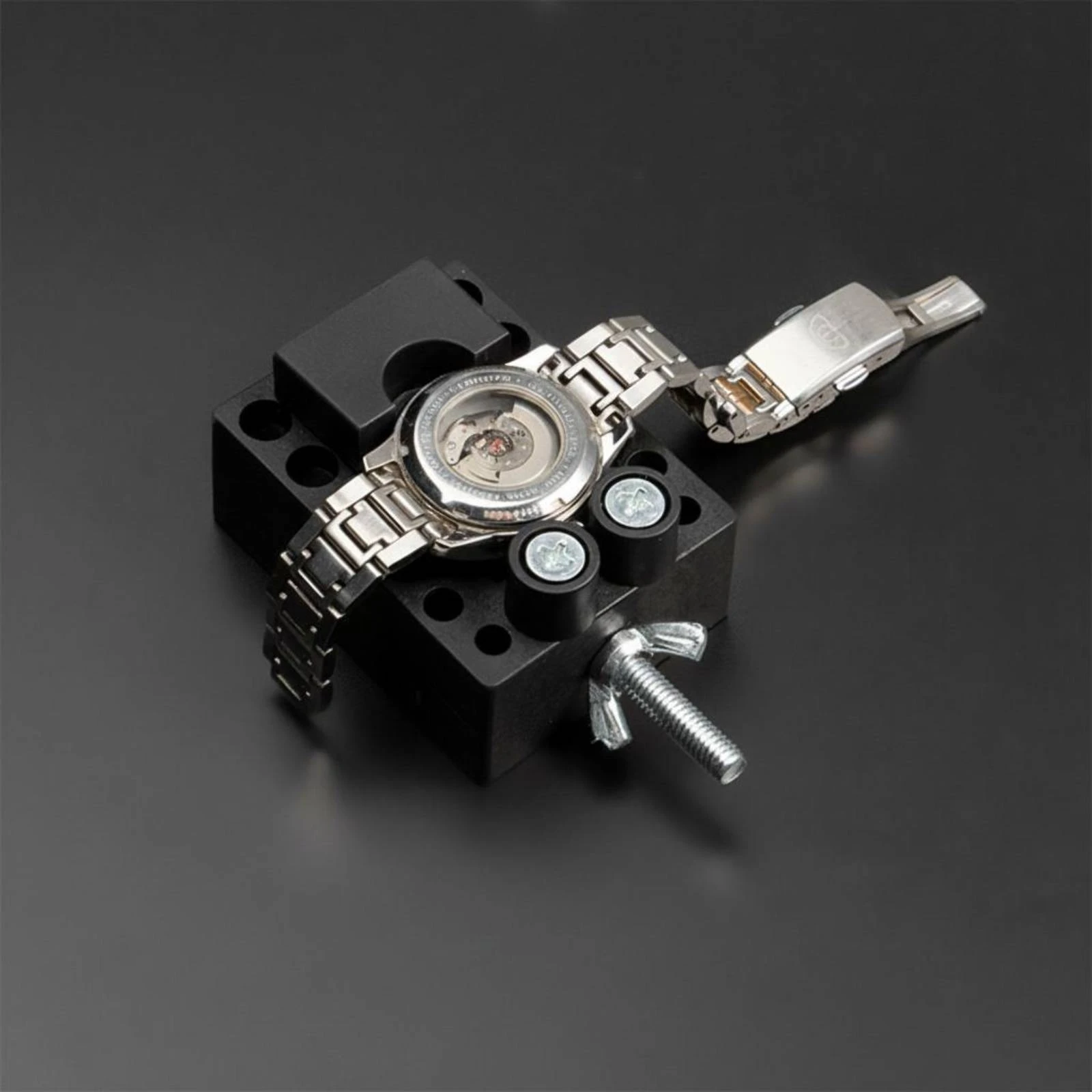 Three-Jaw Watch Opener Cleaning Cloth Watch Case Opener Kit Tweezers Adjustable