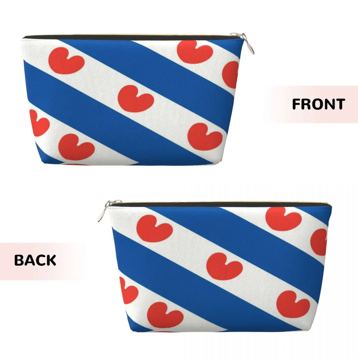 Custom Friesland Flag Toiletry Bag Women Netherlands Holland Makeup Cosmetic Organizer Lady Beauty Storage Dopp Kit Case