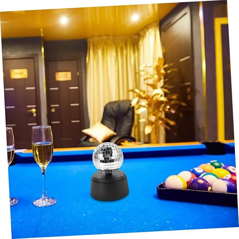 AB41-Battery-Powered Rotating Mirror Ball Led Table Lamp For Restaurant Bar For Outdoor And Stage Use - view 5
