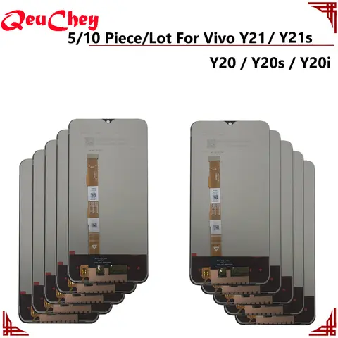 5/10 Piece/Lot For Vivo Y21 V2111 / Y21s V2110 LCD Display Touch Screen Assembly For Vivo Y20 Y20i Y20S V2027 V2032 V2029