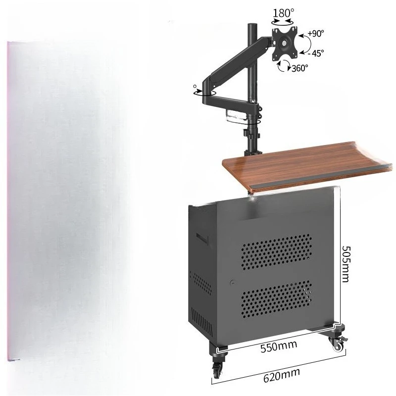 

Computer monitor floor bracket robotic arm can lift lazy table