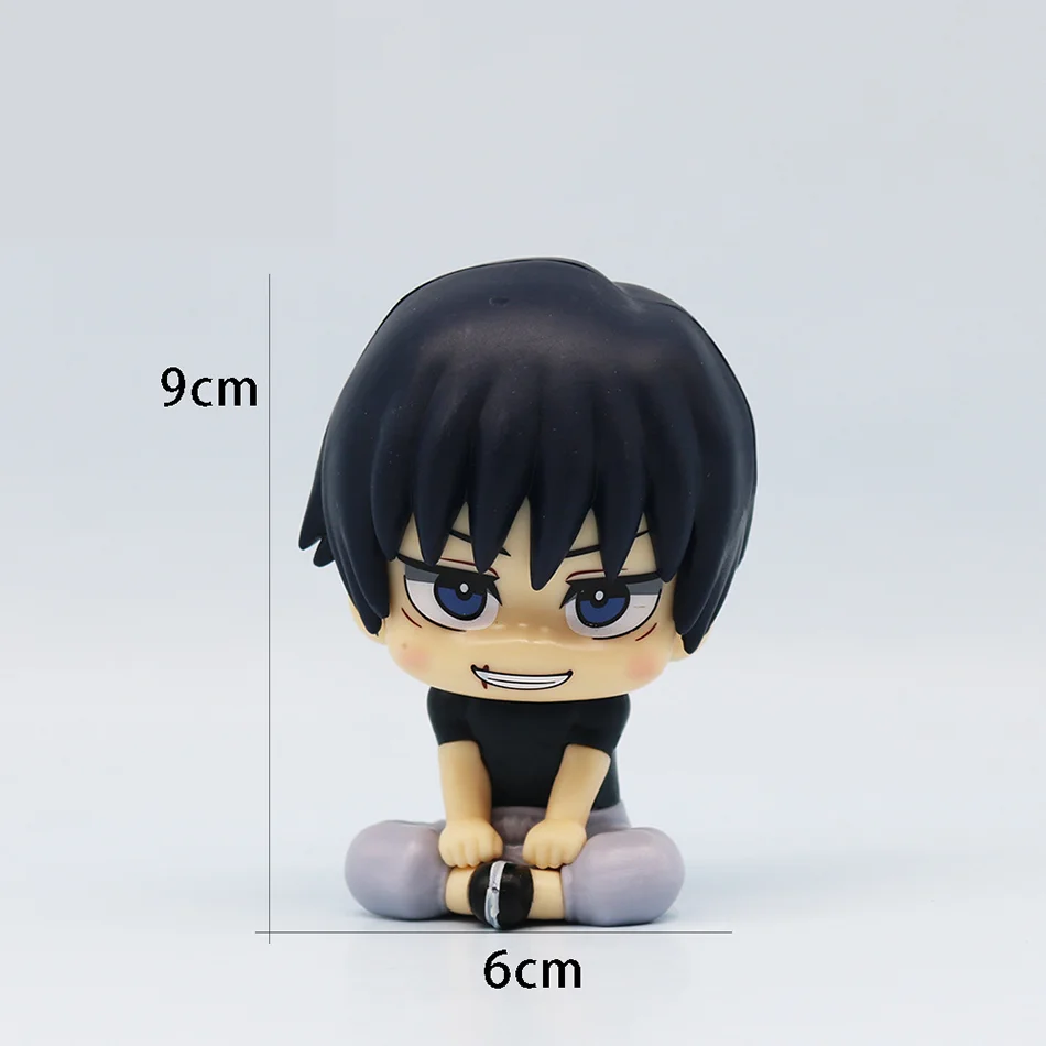 Anime lindo Fushiguro Toji Jujutsu Kaisen figura Gojo Satoru figura de acción versión Q muñeca Geto Suguru estatua 10cm PVC modelo Juguetes