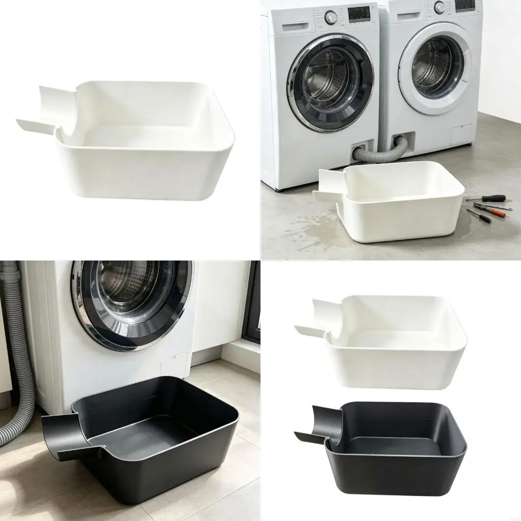 J1HF Plastic Washer Drain Tray for Home Laundry Areas, Water Catcher