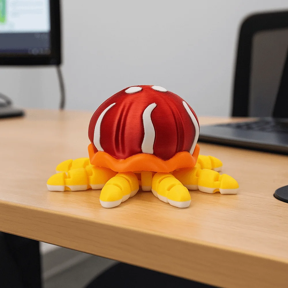 シミュレーション可動クラゲ飾りプラスチック多関節3Dプリントクラゲおもちゃモデル人形ノベルティ多関節動物おもちゃ