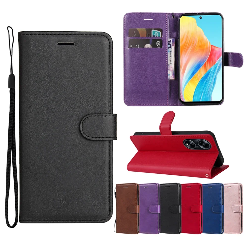 Flip Case for OPPO A98 A96 A94 A93 A79 A78 A76 A74 A73 A58 A57 A55 A54 A38 A3 Pro A60 A40 4G 5G Wallet Leather Phone Cover