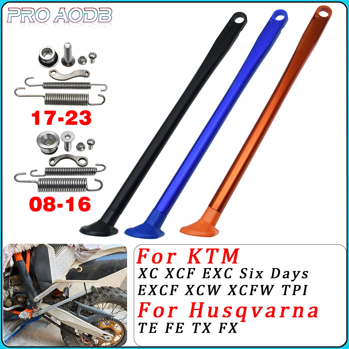 Motorcycle Parking Side Stand With Spring Kit For KTM EXC EXCF XC XCF XCW SX SXF Six Days For Husqvarna TE FE TX FX 2008-2023