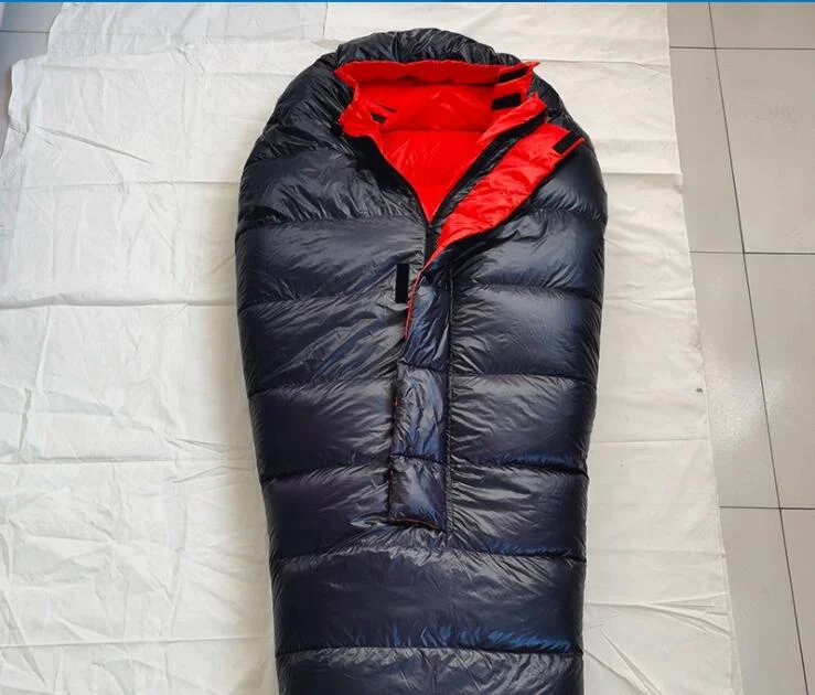 Outdoor Sleeping Bag Factory Wholesale Mummy Shape Goose Down Adults Nature Hiking Camping travelling Sleeping bag