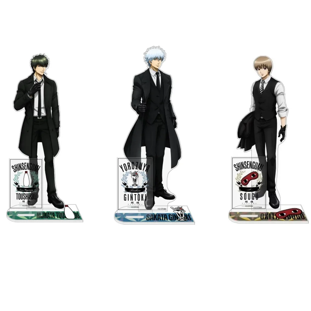 Anime Sakata Gintoki Okita Sougo Hijikata Toshirou Acrylic Stand Doll Game Figure Model Plate Cosplay Toy for Gift