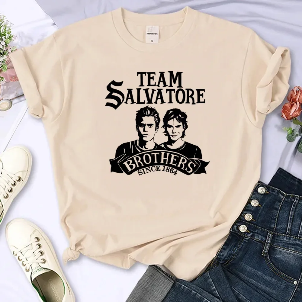 The Vampire Diaries Tshirt Women Graphic T-shirts Female Manga Comic Clothing