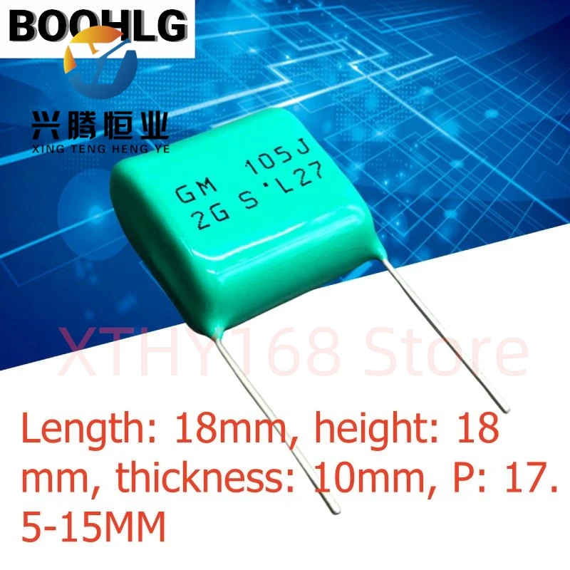 10PCS CBB 105 1uf 1.0uf 400v 450v Copper pin high frequency film capacitor