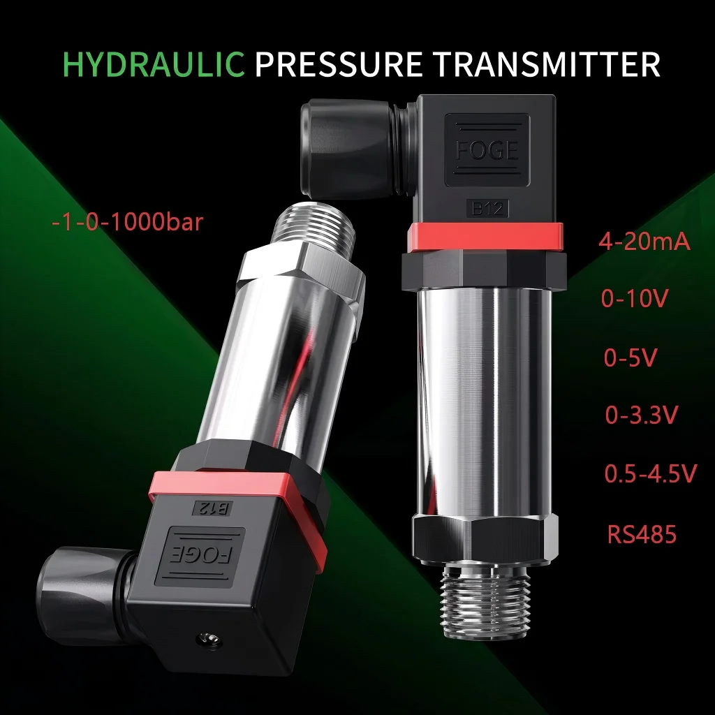 G1/4 Pressure Transmitter Sensor 0-1.6Bar 15Bar to 4-20mA 0-10V Pressure Transducer Hydraulic 0-10V 0.5-4.5V DC5V 24V Power