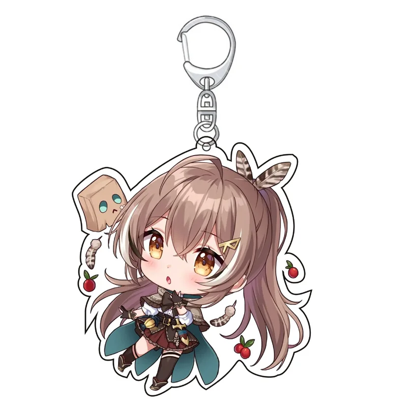 Anime Hololive Vtuber Keychain Cartoon Cute Figures Pendant Key Chain Ring Ornament Bag Charm Women Men Gift Jewelry Accessories