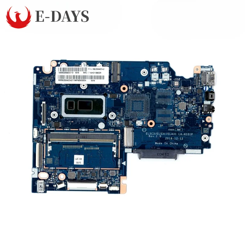 

For Lenovo S340-15IWL Motherboard EL5C3 EL531 EL431 LA-H101P Mainboard with I3-8145U I5-8265U I7-8565U 4GB RAM FRU 5B20S42042