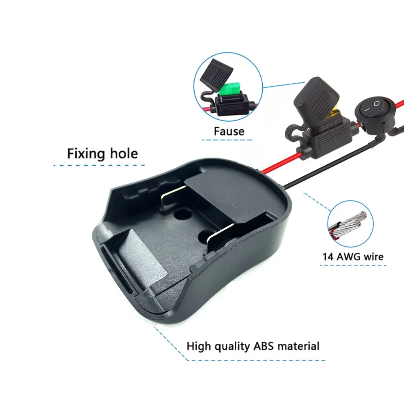 Блок питания ZWINCKY для литиевой батареи Makita 18 в с предохранителем и переключателем