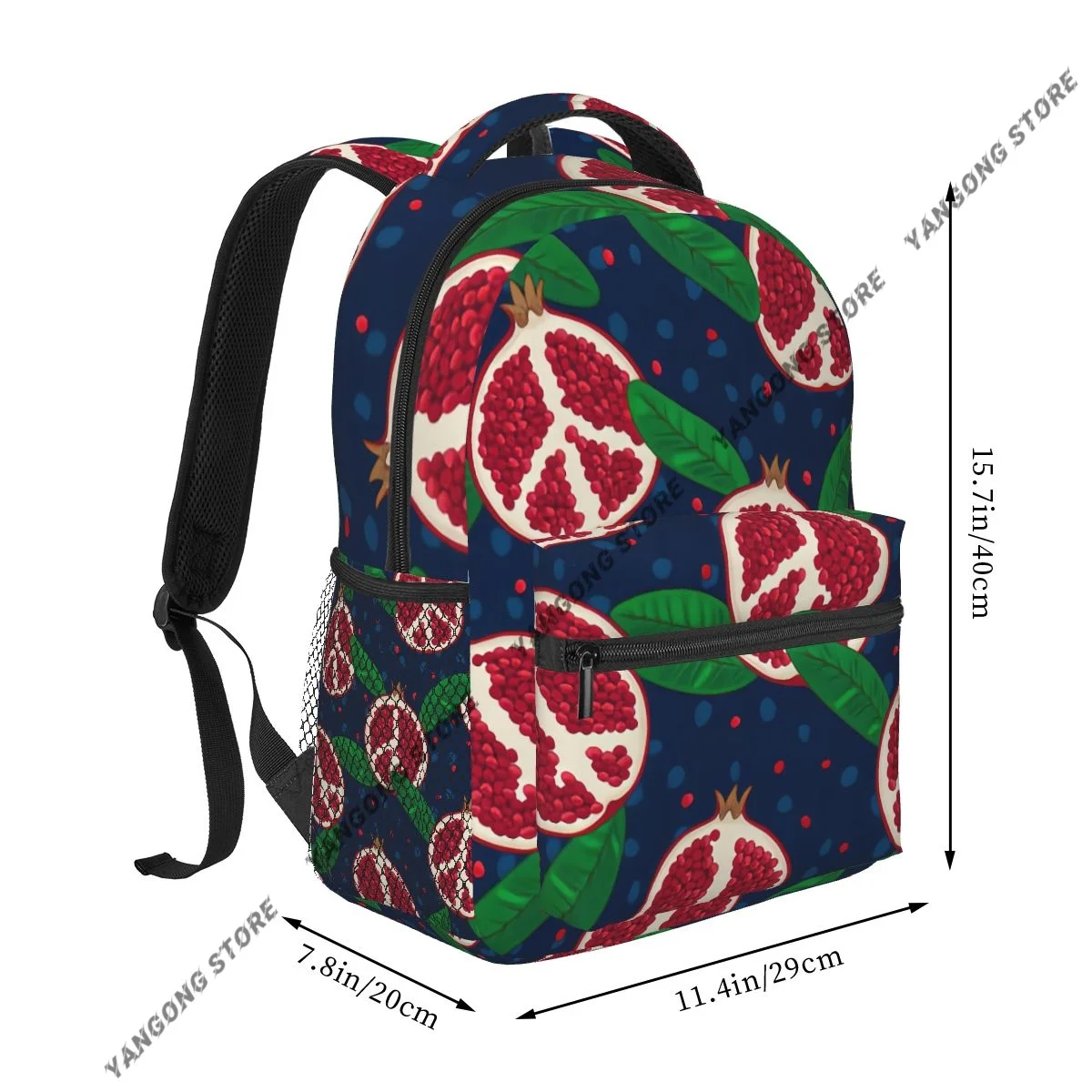 2024 Unisex Pomegranate Background Female Travel Daypack Laptop Backpack Book Schoolbags Feminina School Casual Women Bag