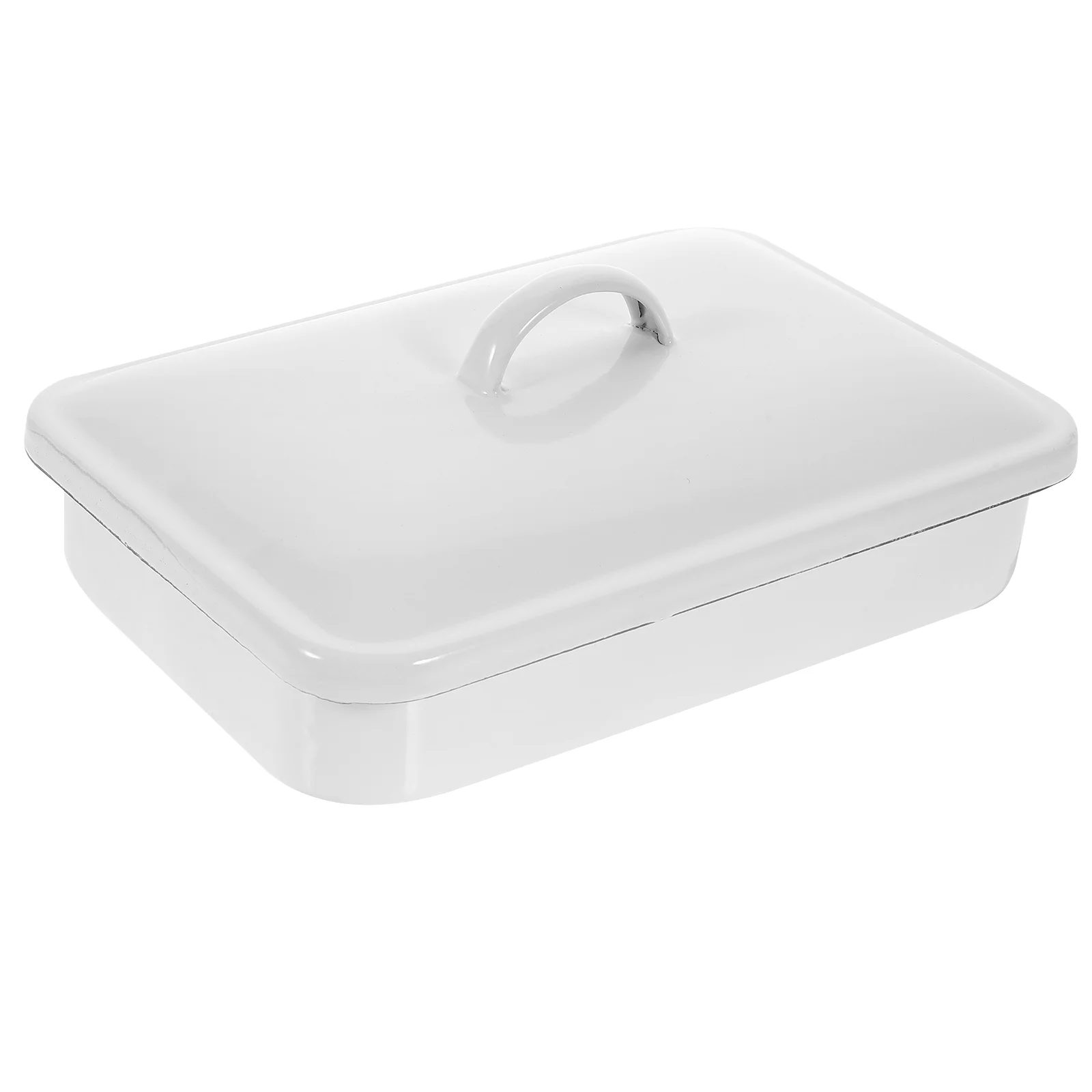 

Enamel Crisper Tray Warming Enamelware Trays for Food Heat-resistant Baking Pan