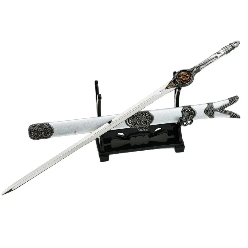 Chinese ancient sword keychain pendant Crane Feather sword 22CM all metal crafts high quality weapons model retail holiday gift