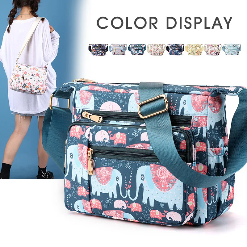 Nylon printed women's bag, new single shoulder crossbody mom's bag, Oxford cloth splashproof canvas bag vip luxury designer bags