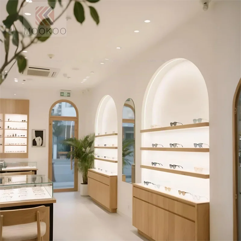 custom.Design of High-end Optical Display Cabinet Store Sunglasses in Center of Shopping Mall