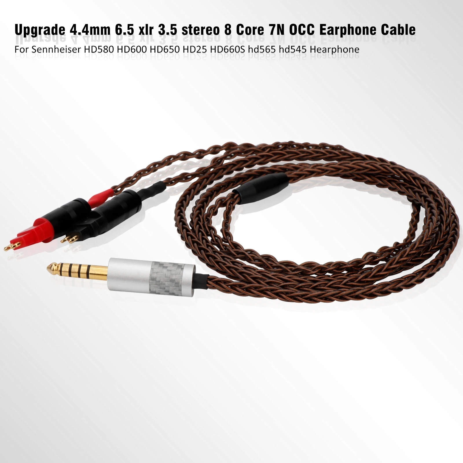 High-end OCC Copper Headphone Replacement Audio Cable 4.4/6.5/3.5mm/XLR for Sennheiser HD580 HD600 HD650 HD25 HD660S hd565 hd545