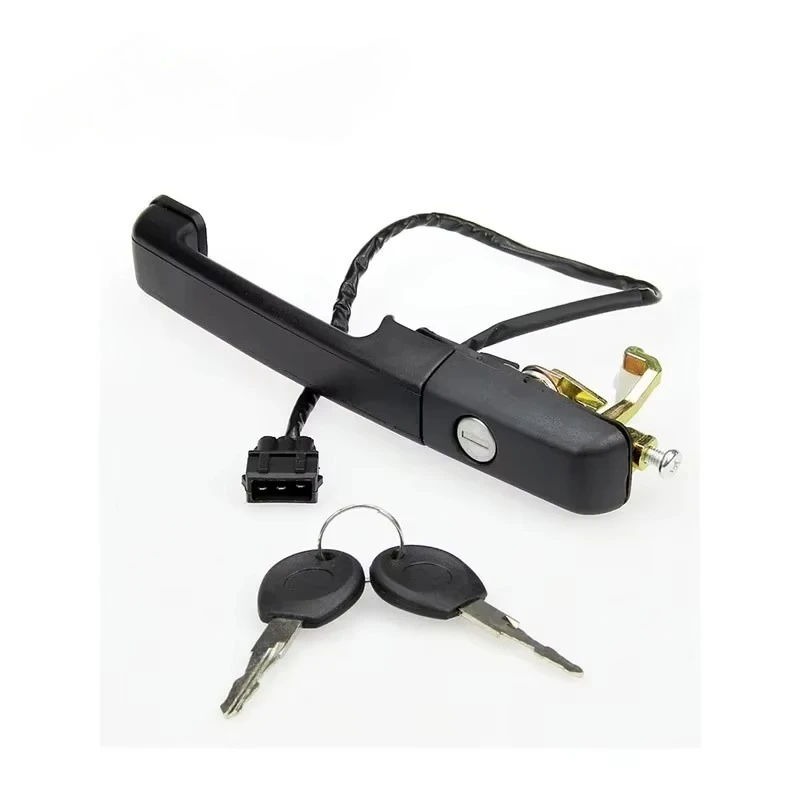 Left Front Door Handle with Lock Cylinder for VW Passat B3 (1988-1993) - Central Locking Compatible (OEM 357837205A)