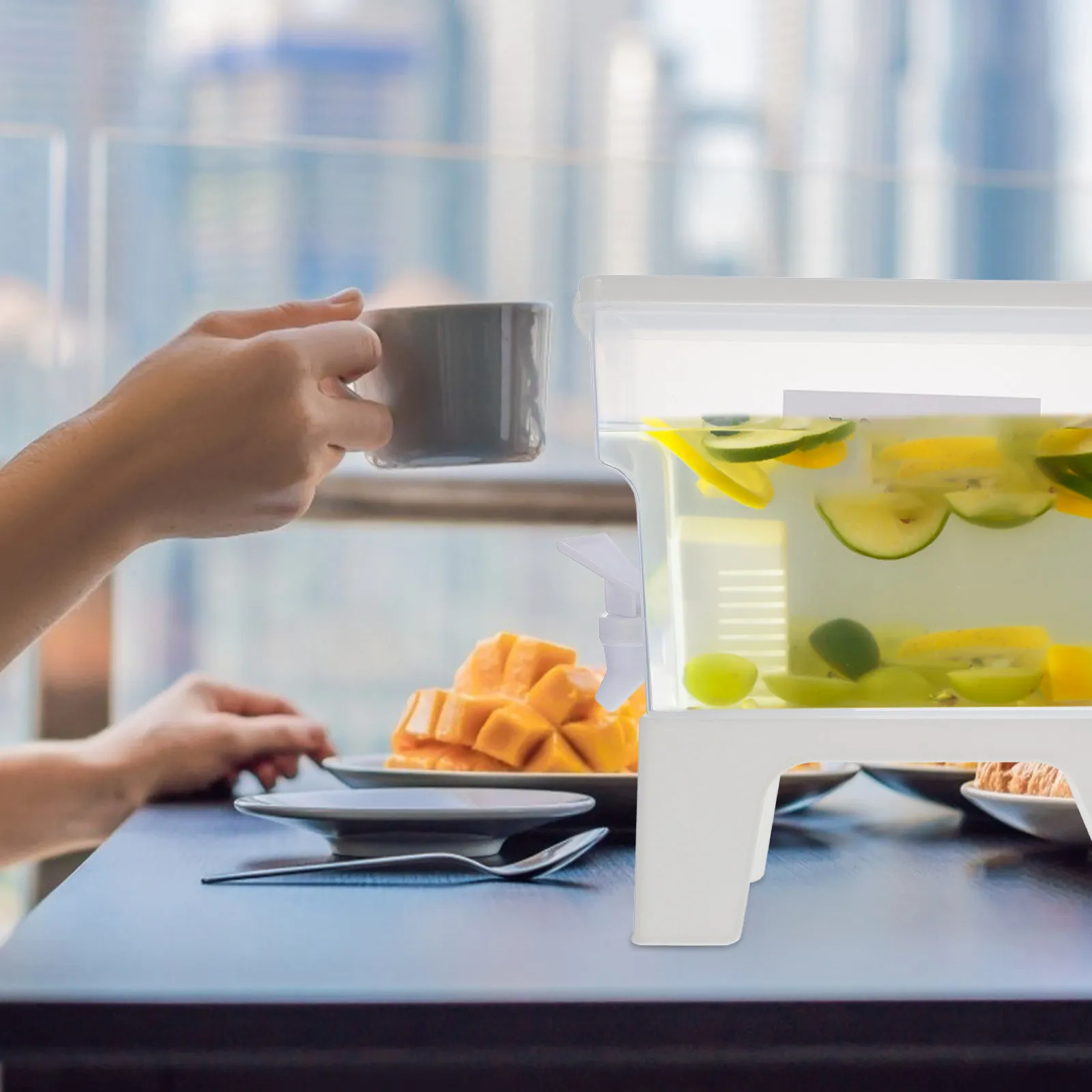 

1Pcs Large Capacity Fridge Water Jug 3.5L Multipurpose Cold Drinks Dispenser for Juice Tea Brewing Kitchen Beverage Container