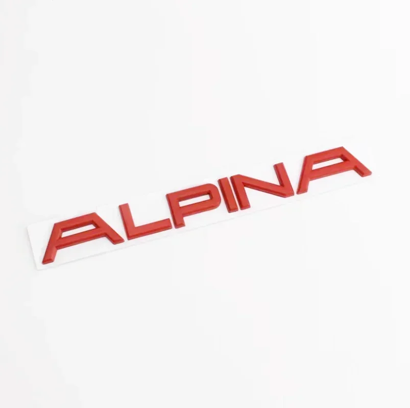 3D Metal Chrome Black Alpina Letters Rear Boot Trunk Stickers Fender Emblem Badge Decals B7 B6 D4 D5 Car Styling Accessories