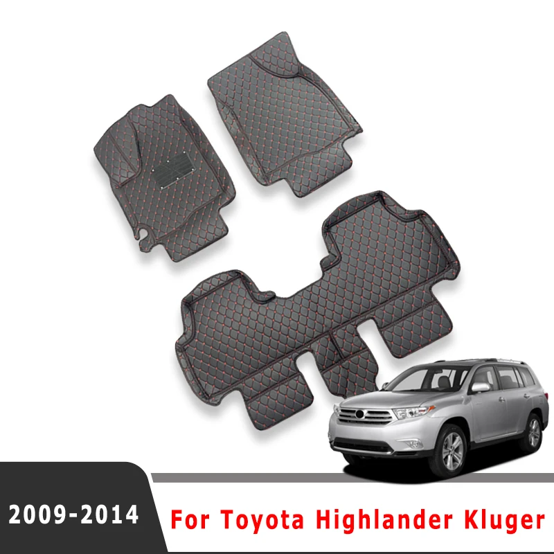 

Автомобильные коврики, ковры в багажник для Toyota Highlander Kluger 2014 2013 2012 2011 2010 2009, (5 мест), аксессуары для салона автомобиля