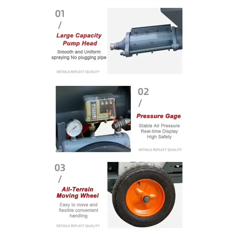 Customized Cheapest Concrete Machine Mortar Spray Machine 30m Transport Distance Concre Pump Pipe For Sale